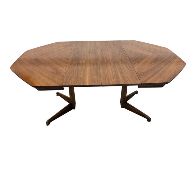 1960s Mid-Century Modern Kent Coffey Perspecta Walnut Dining Table For Sale - Image 5 of 9