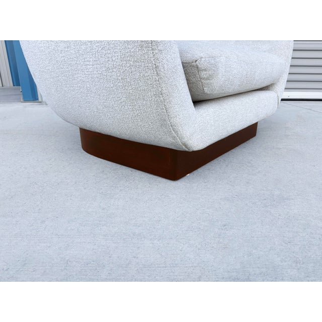 Wood 1970s Mid Century Walnut Barrel Chair, Refinished For Sale - Image 7 of 12