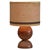 Table Lamp in Carved Wood with Shade in Woven Jute, 1960s For Sale - Image 15 of 15