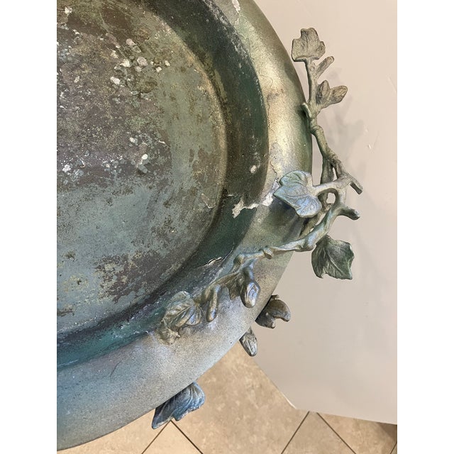 1990s Verdigris Bird Bath For Sale - Image 4 of 6