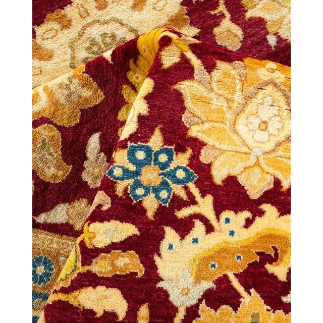 Textile Mogul, One-of-a-Kind Hand-Knotted Area Rug in Red, 6' 1" x 9' 0" For Sale - Image 7 of 8