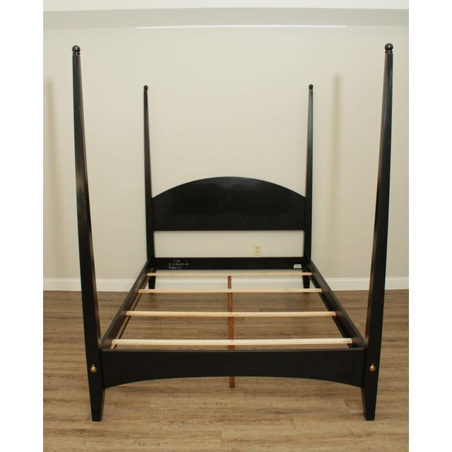 Ethan Allen American Impressions Black Painted Queen Poster Bed Chairish