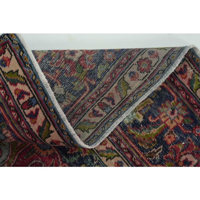 Red 1970s Vintage Persian Handmade Wool 10x13 Red Area Rug For Sale - Image 8 of 13