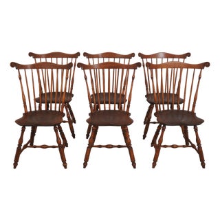 Set of 6 Bench Made Windsor Dining Room Chairs For Sale
