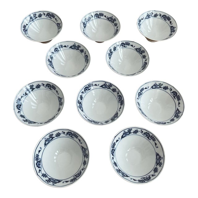 Vintage Blue Danube Rice Bowls - Set of 10 For Sale