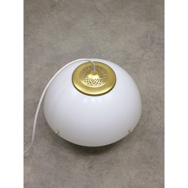 Italian Space Age Pendant in Brass and Acrylic Glass, 1970s For Sale - Image 6 of 18