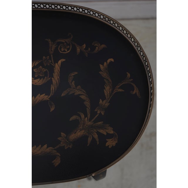 Maitland Smith 1 Drawer Paint Decorated French Occasional Table For Sale - Image 15 of 17
