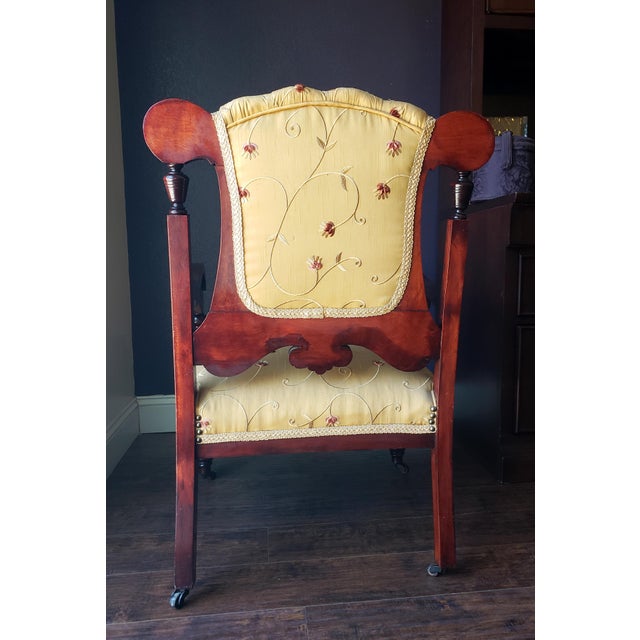 Late 19th Century 19th C. American Victorian Renaissance Revival Parlor Armchair For Sale - Image 5 of 14
