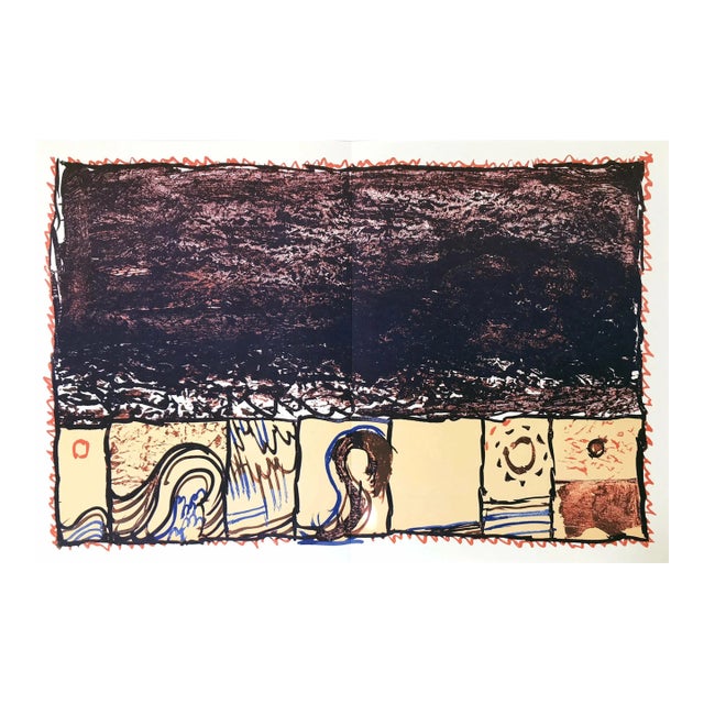 Alechinsky Lithograph DM2247d Derriere Le Miroir 1981 For Sale