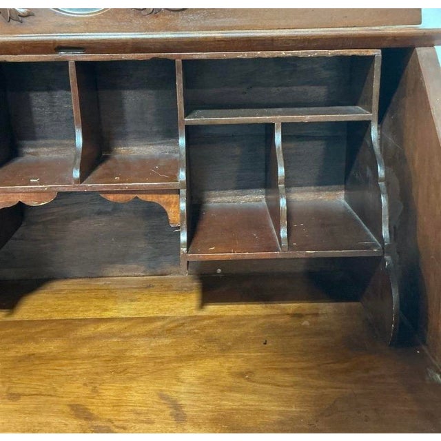 Victorian Antique Victorian Slant-Front Secretary Desk For Sale - Image 3 of 8
