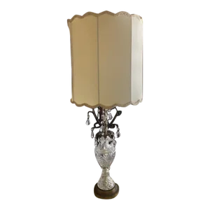 Vintage French Crystal Lamp