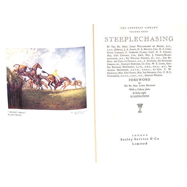 "The Lonsdale Library: Steeplechasing" 1954 Lord Willoughby De Broke For Sale - Image 4 of 8