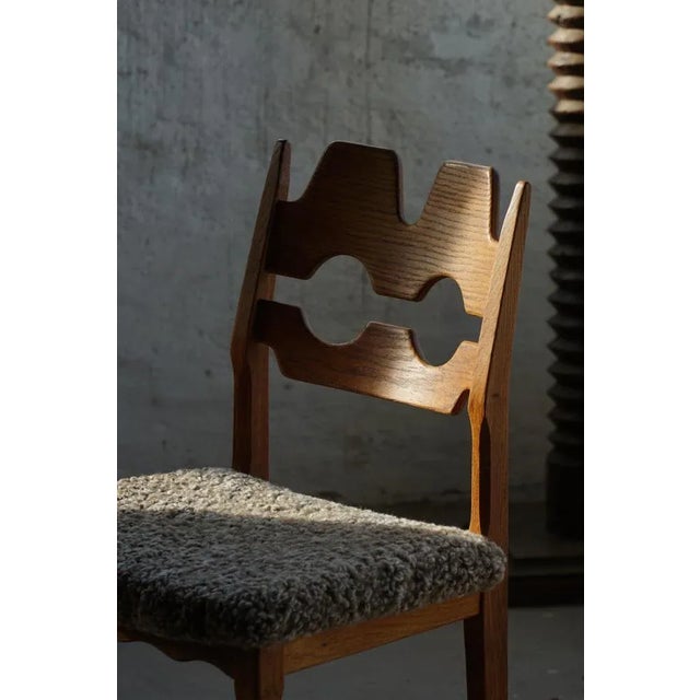 Vintage Razorblade Chairs in Oak and Lambswool by Henning Kjærnulf, 1960s, Set of 6 For Sale - Image 6 of 18