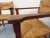 Brutalist Armchairs in Oak and Straw, 1960s, Set of 2 For Sale - Image 3 of 18
