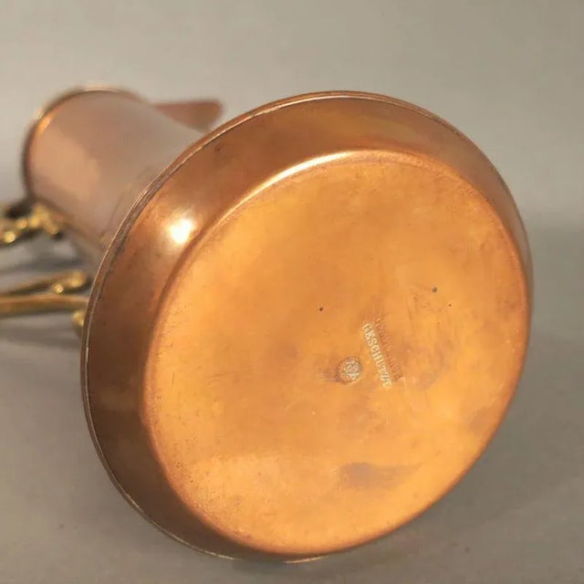 Antique Art Nouveau Copper and Brass Pot, 1900s For Sale - Image 3 of 10