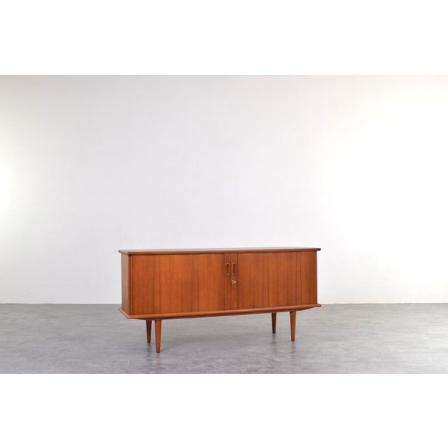 Mid-Century Modern Mid-Century Modern Danish Teak Tambour Sideboard, 1960s For Sale - Image 3 of 13
