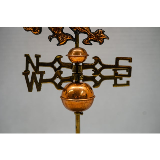 1980s Copper and Brass Eagle Weather Vane For Sale In Seattle - Image 6 of 7