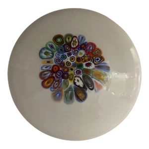 Contemporary Murrine Sphere in Murano Style Glass With Multicolored Murrine Wall Light