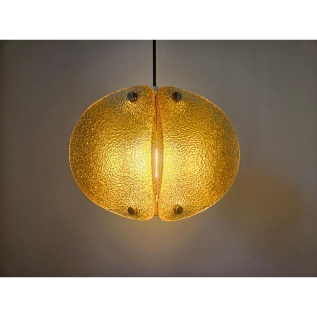 Mid-Century Glass Pendant Lamp, Germany, 1960s For Sale - Image 9 of 15