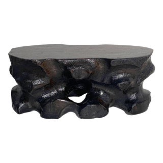 Chinoiserie Solid Wood Stand 4"w by 1.25"h For Sale