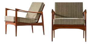 Kandidaten Teak Easy Chairs by Ib Kofod-Larsen, 1950s, Set of 2