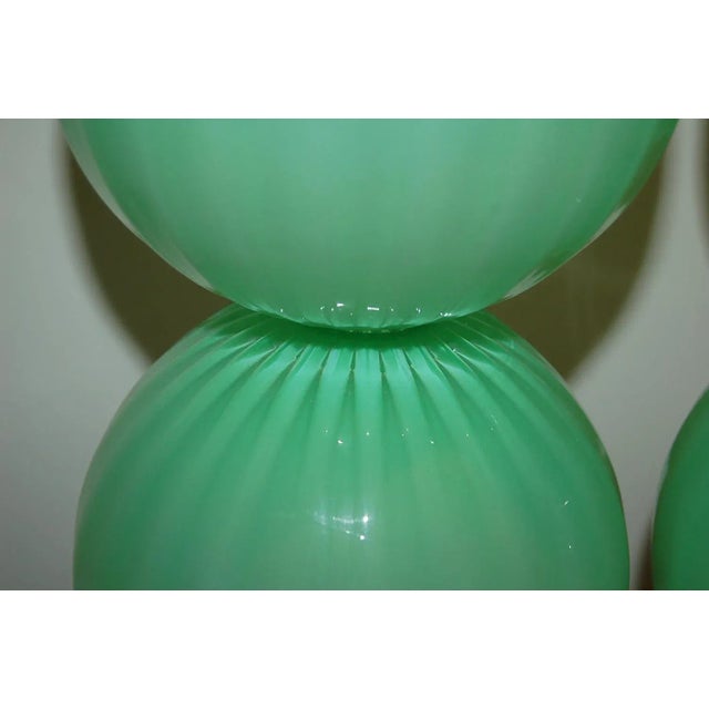 Green Joe Cariati Green Hand Blown Lamps For Sale - Image 8 of 11