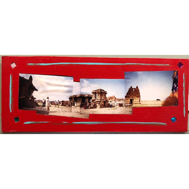 Brown Kim MacConnel, Tourists Hampi, India, 1992, Photo Prints on Cardboard, Collage, Mirror Insets For Sale - Image 8 of 8