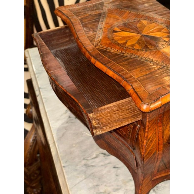 19th C. Italian Miniature Inlaid Walnut Commode For Sale - Image 4 of 5