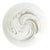 Swirl Flush Mount in Glass and Brass Base, 1980s For Sale