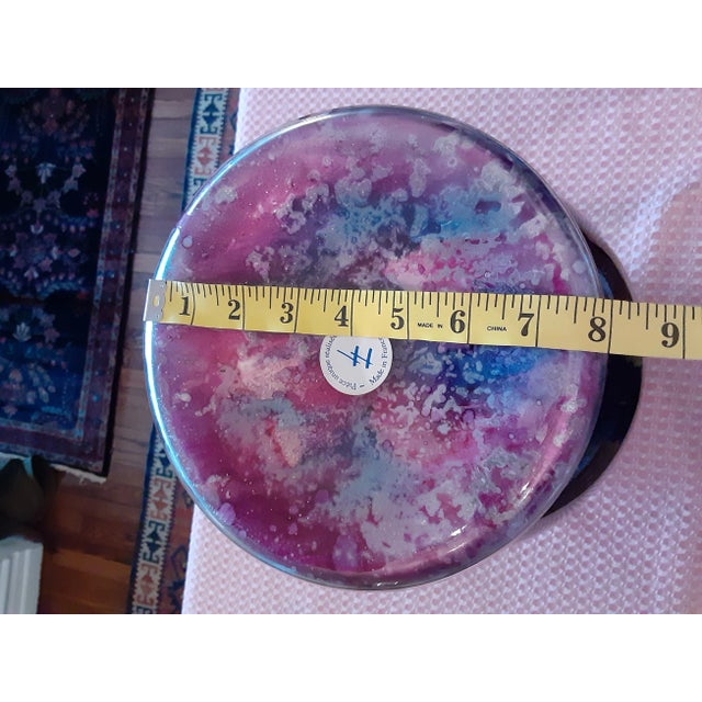 Metal Mid-Century French Multicolored Glass Vase For Sale - Image 7 of 12