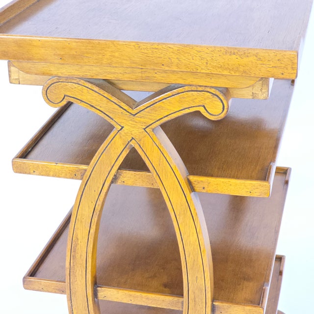 1930s French Charles X Style Fruitwood Four-Tier Etagere For Sale - Image 9 of 9