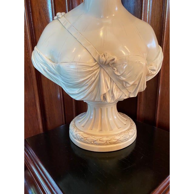 1930s Traditional Roman Female Bust Sculpture For Sale In Detroit - Image 6 of 12