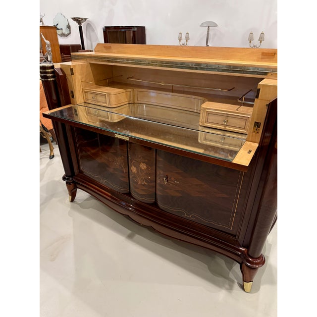 French Art Deco Dry Bar by Jules Leleu For Sale - Image 11 of 13