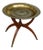 C.1950 Asian Brass Tray Table With Folding Spider Table For Sale