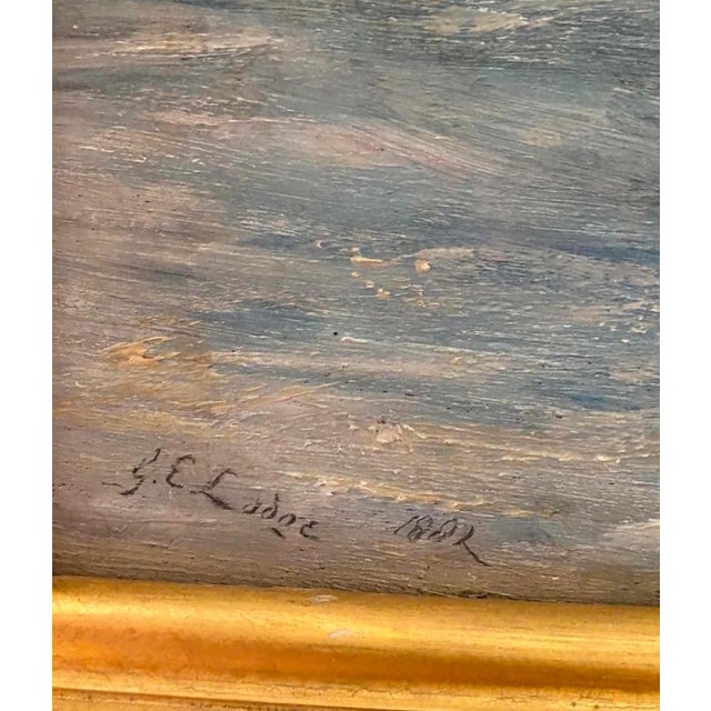 George Edward Lodge, Winter Landscape, 1882, Oil Painting on Wood, Framed For Sale - Image 12 of 12