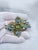 Mid‑Century Hobé © Layered Gilt Filigree and Rhinestone Floral Spray Brooch For Sale - Image 10 of 10
