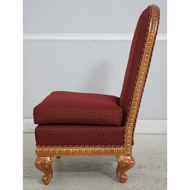 Traditional Pair Gold Giltwood Ornate Carved Frame Bergere Chairs For Sale - Image 3 of 18