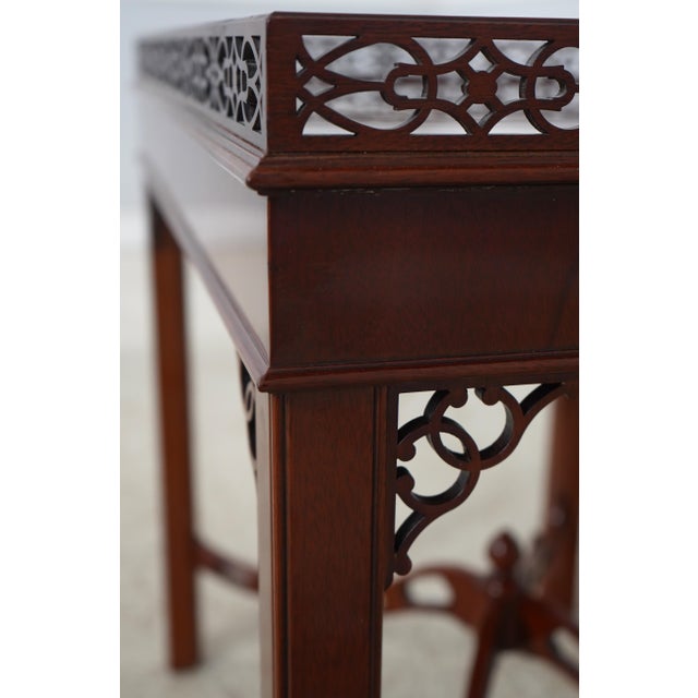 Kindel Chippendale Mahogany Tea Table For Sale - Image 13 of 15