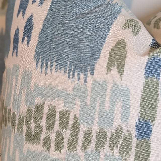 Not Yet Made - Made To Order Cowtan & Tout Sarafan Warp Print in Delft - Pair of Double Sided For Sale - Image 5 of 6