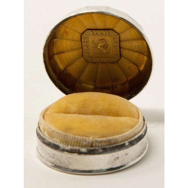 Art Deco Mid 20th Century Sterling Silver Ring Box For Sale - Image 3 of 9