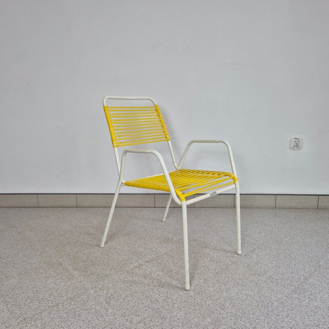Mid-Century Modern Yellow Spaghetti Armchair from Mauser, 1970s For Sale - Image 9 of 9