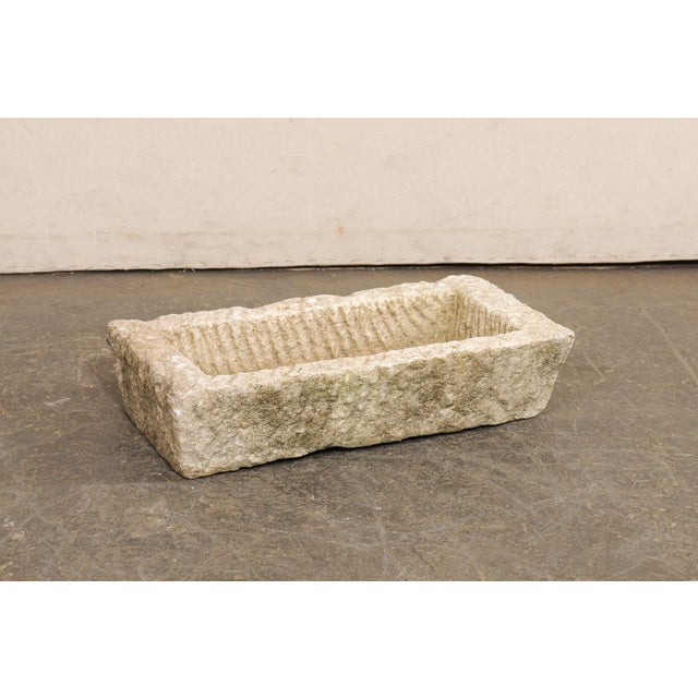 19th Century Spanish Carved-Stone Rectangular Basin For Sale - Image 10 of 10