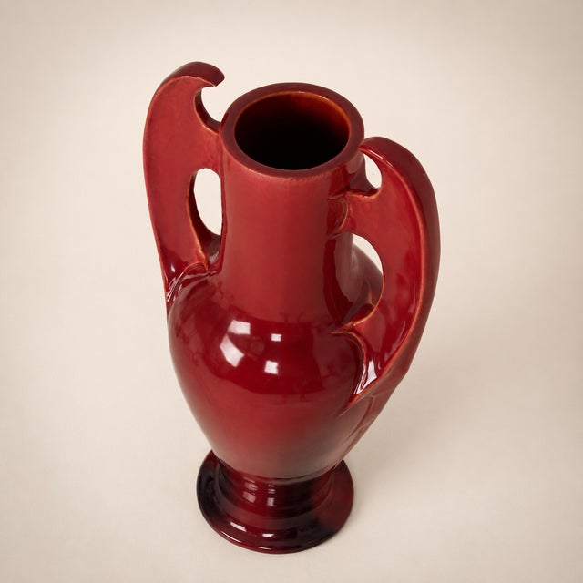 Art Nouveau Ceramic Vases with Oxblood Glaze, France, 1900, Set of 2 For Sale - Image 6 of 12
