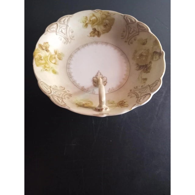 This is a STUNNING Vintage RS Prussia Clarion Pattern Fine Porcelain 6" Nappy Dish