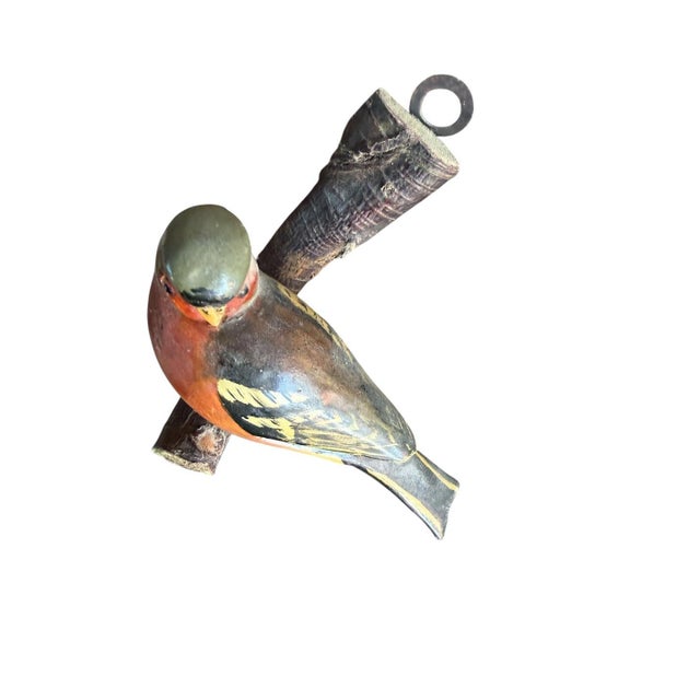 Austrian Folk Art Carved Wood Bird #69, 1930s For Sale - Image 4 of 5