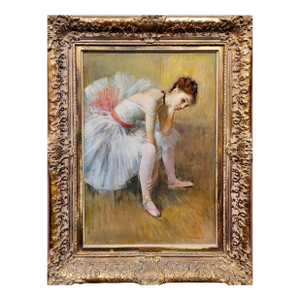 Paul Clemens- Ballerina Stretching - Oil Painting