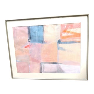 Mary Keogh Signed Abstract Modern Pastel Painting For Sale