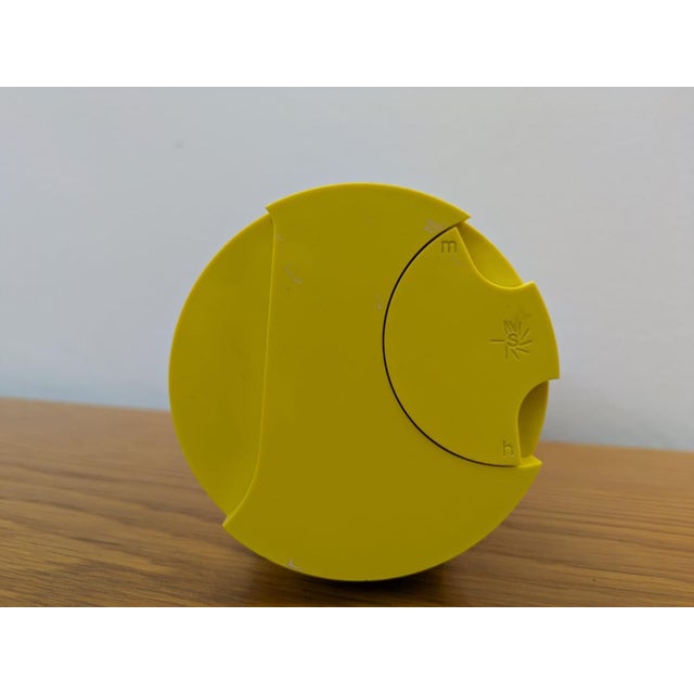 Yellow Cifra 3 Syncron Clock from Solari Udine, Italy, 1966 For Sale - Image 5 of 11