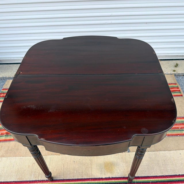 Antique Sheraton Mahogany Flip-Top Games Table, Baltimore, Circa 1810s For Sale - Image 12 of 18