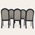 Postmodern Set of Six Italian Postmodern Dining Chairs – Black Lacquer and Solid Wood, 1980s For Sale - Image 3 of 10